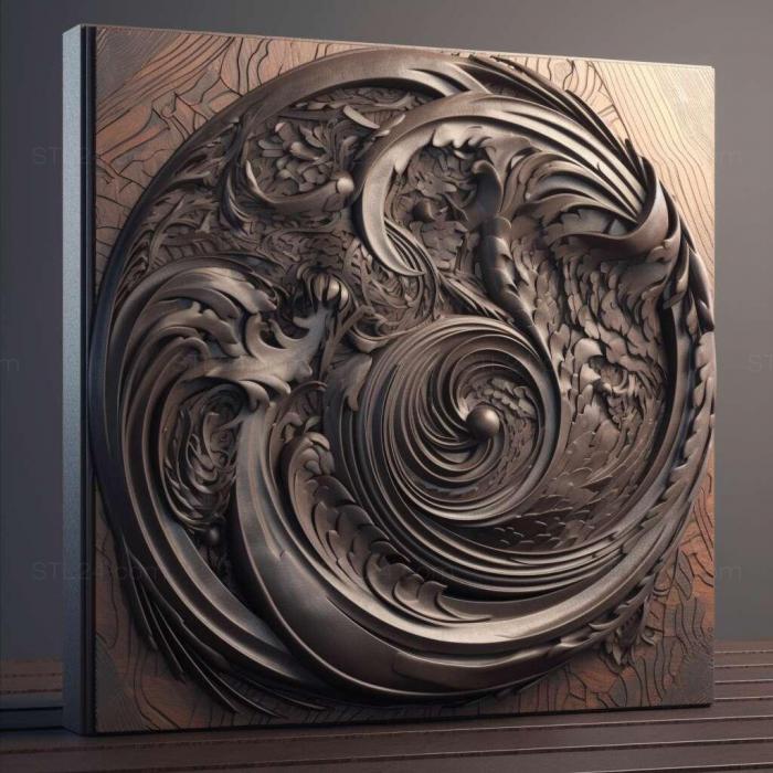 Patterns and decorations (stl Steel 4, PATTERN_508) 3D models for cnc